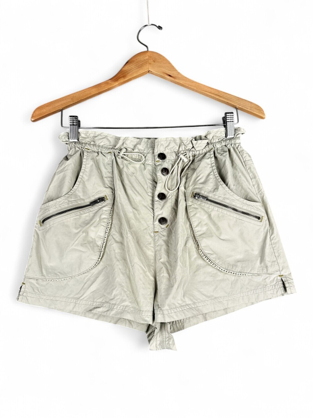 FP Movement High Waist Button-Front Utility Shorts XS